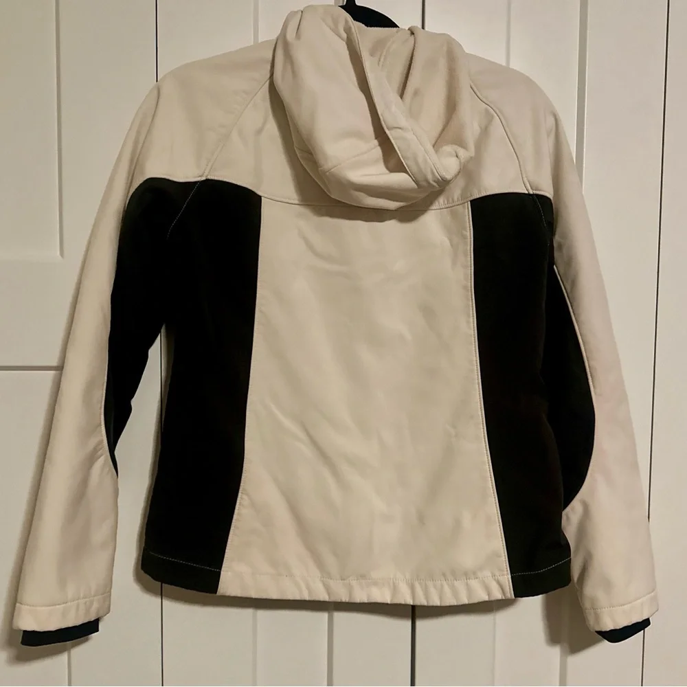 Ladies Free Country Full‎ Zip Cream and Black Fleece Lined Jacket Small